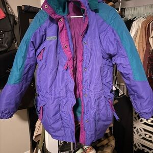 Columbia Purple and Teal Puffer Jacket